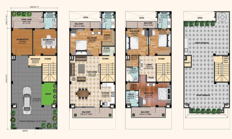 Gaur Krishnvilas 3rd Parkview Villas — floor plan 2