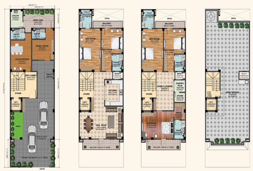 Gaur Krishnvilas 3rd Parkview Villas — floor plan 3