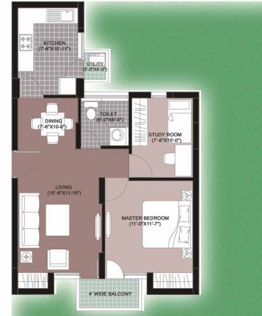 Unitech The Residence — floor plan 1