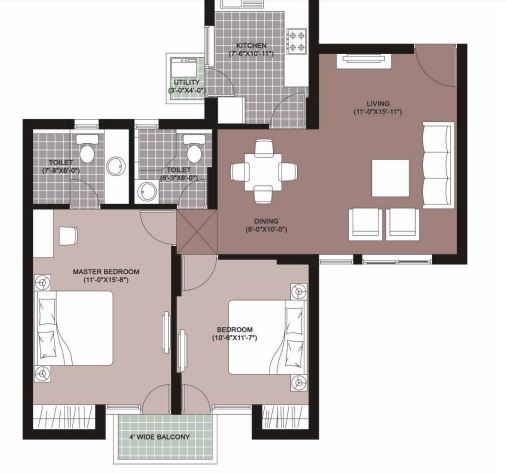 Unitech The Residence — floor plan 2