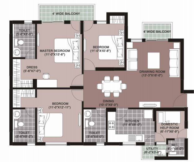 Unitech The Residence — floor plan 3