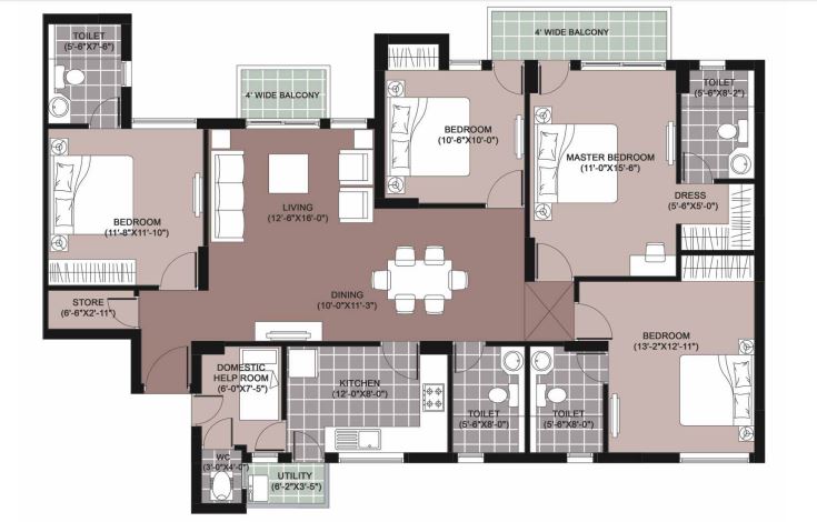 Unitech The Residence — floor plan 4