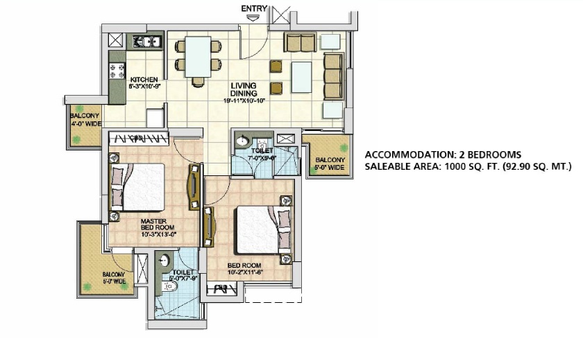 BPTP Spacio — floor plan 1