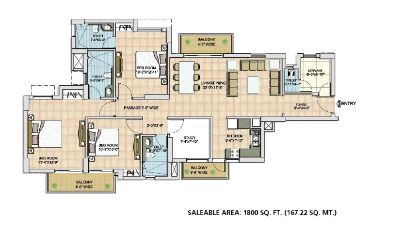 BPTP Spacio — floor plan 3