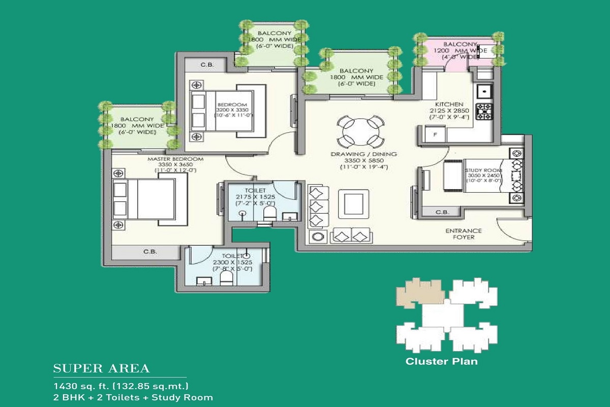 Supertech Jade Towers — floor plan 2
