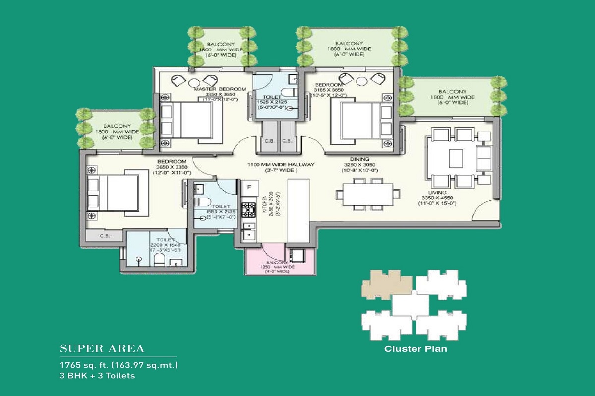 Supertech Jade Towers — floor plan 3