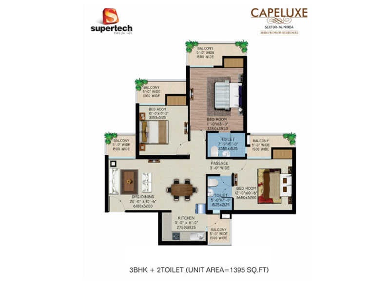Supertech Cape Luxe — floor plan 1