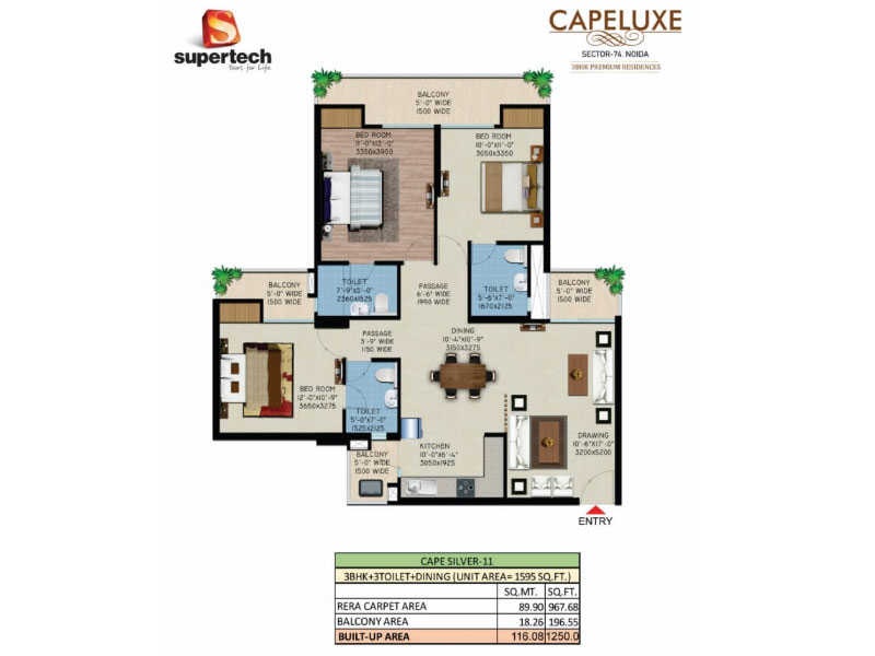 Supertech Cape Luxe — floor plan 2