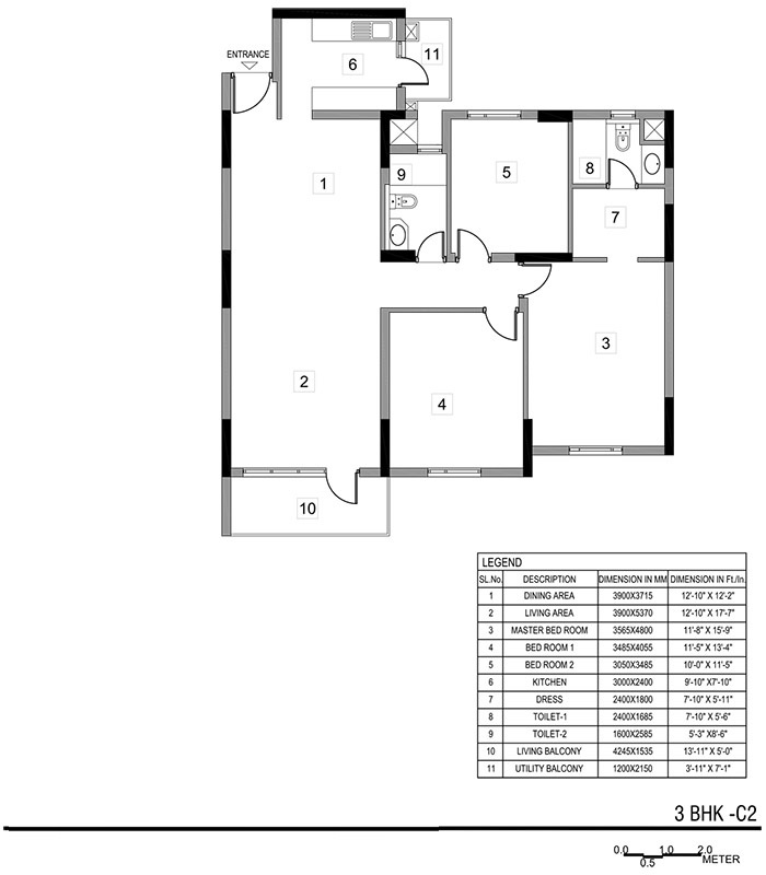 Vatika Boulevard Heights and Residences — floor plan 1