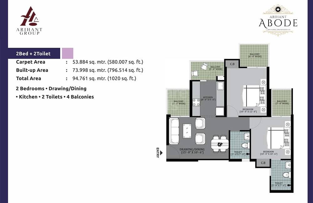 Arihant Abode — floor plan 2