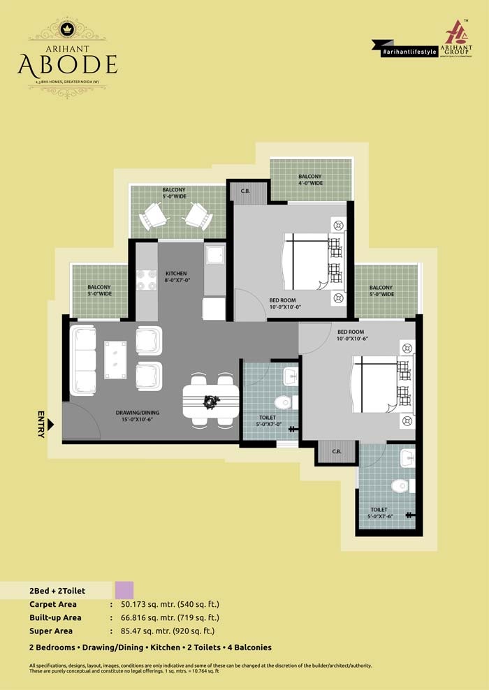 Arihant Abode — floor plan 1