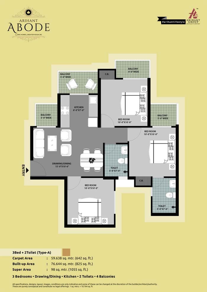 Arihant Abode — floor plan 3
