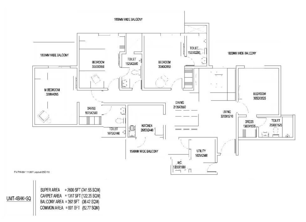 Central Park Flower Valley Aqua Front Towers — floor plan 4
