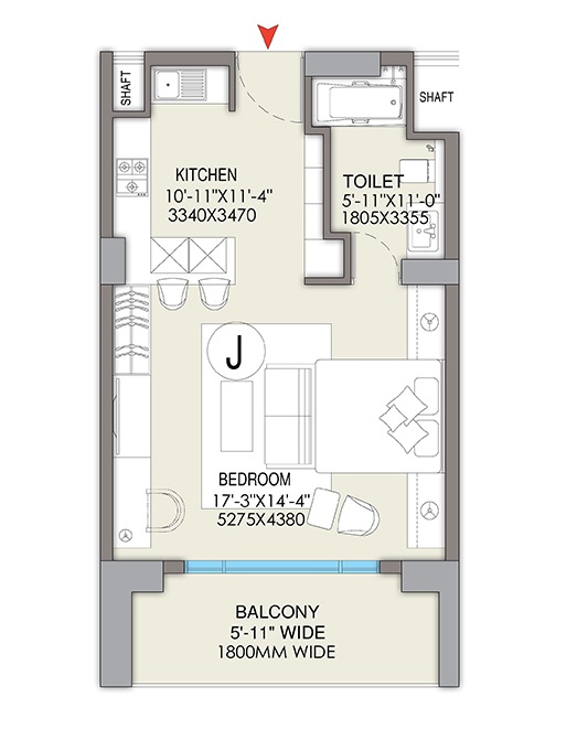 Central Zeitaku Apartments At Bellavista Towers — floor plan 3