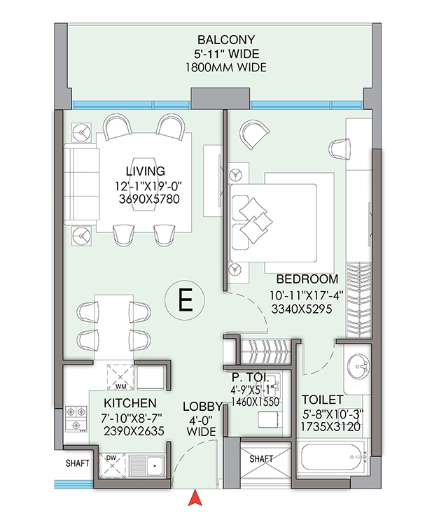 Central Zeitaku Apartments At Bellavista Towers — floor plan 1