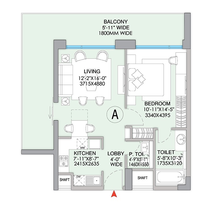Central Zeitaku Apartments At Bellavista Towers — floor plan 2