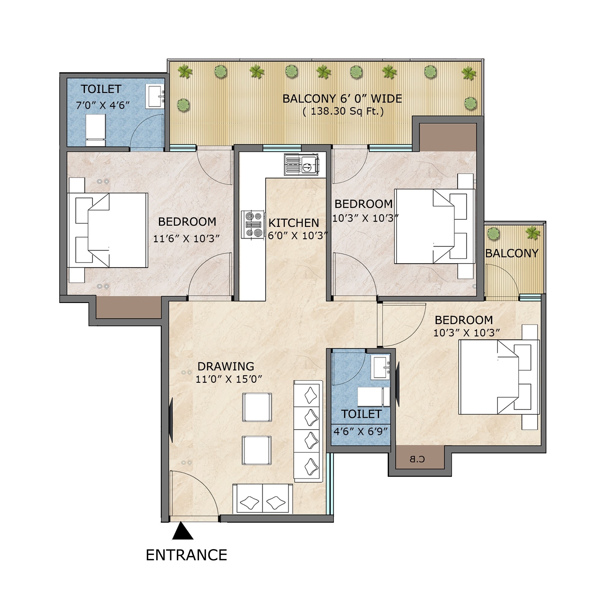 Adore Happy Homes Pride — floor plan 2
