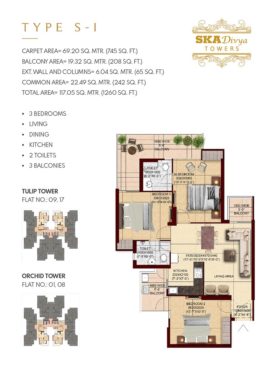 SKA Divya Towers — floor plan 1