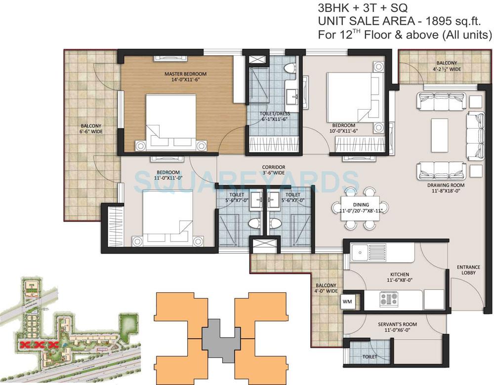 Ansal Height 86 — floor plan 2
