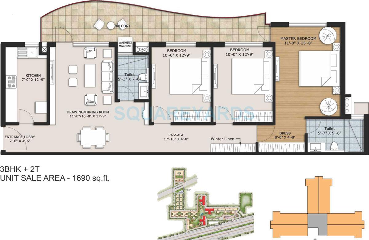 Ansal Height 86 — floor plan 3