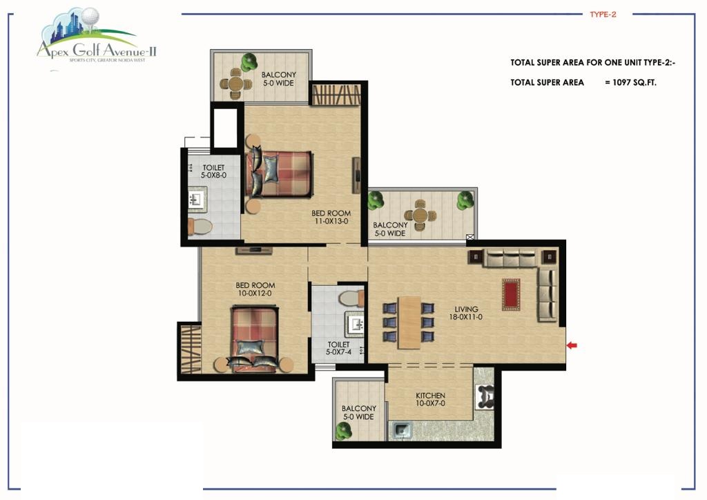 Apex Golf Avenue Phase 2 — floor plan 1