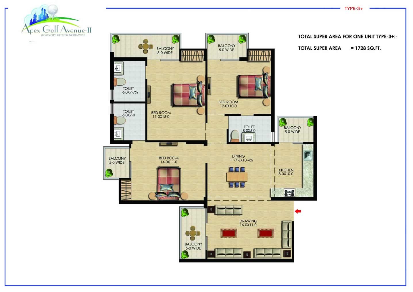 Apex Golf Avenue Phase 2 — floor plan 5