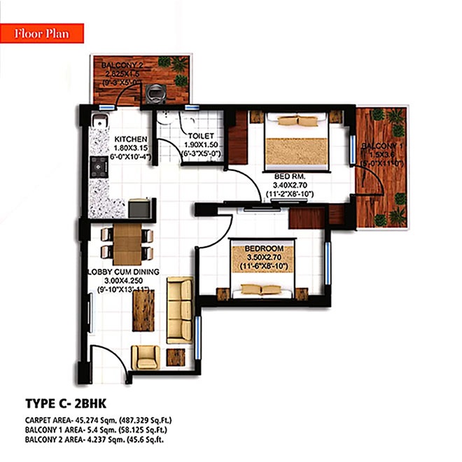 Agrasain Spaces Aagman Phase 2 — floor plan 1
