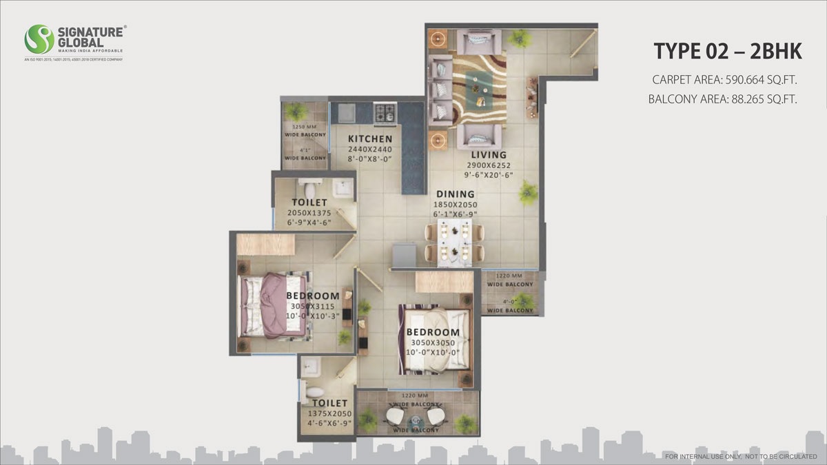 Signature Global Prime Phase 2 — floor plan 1
