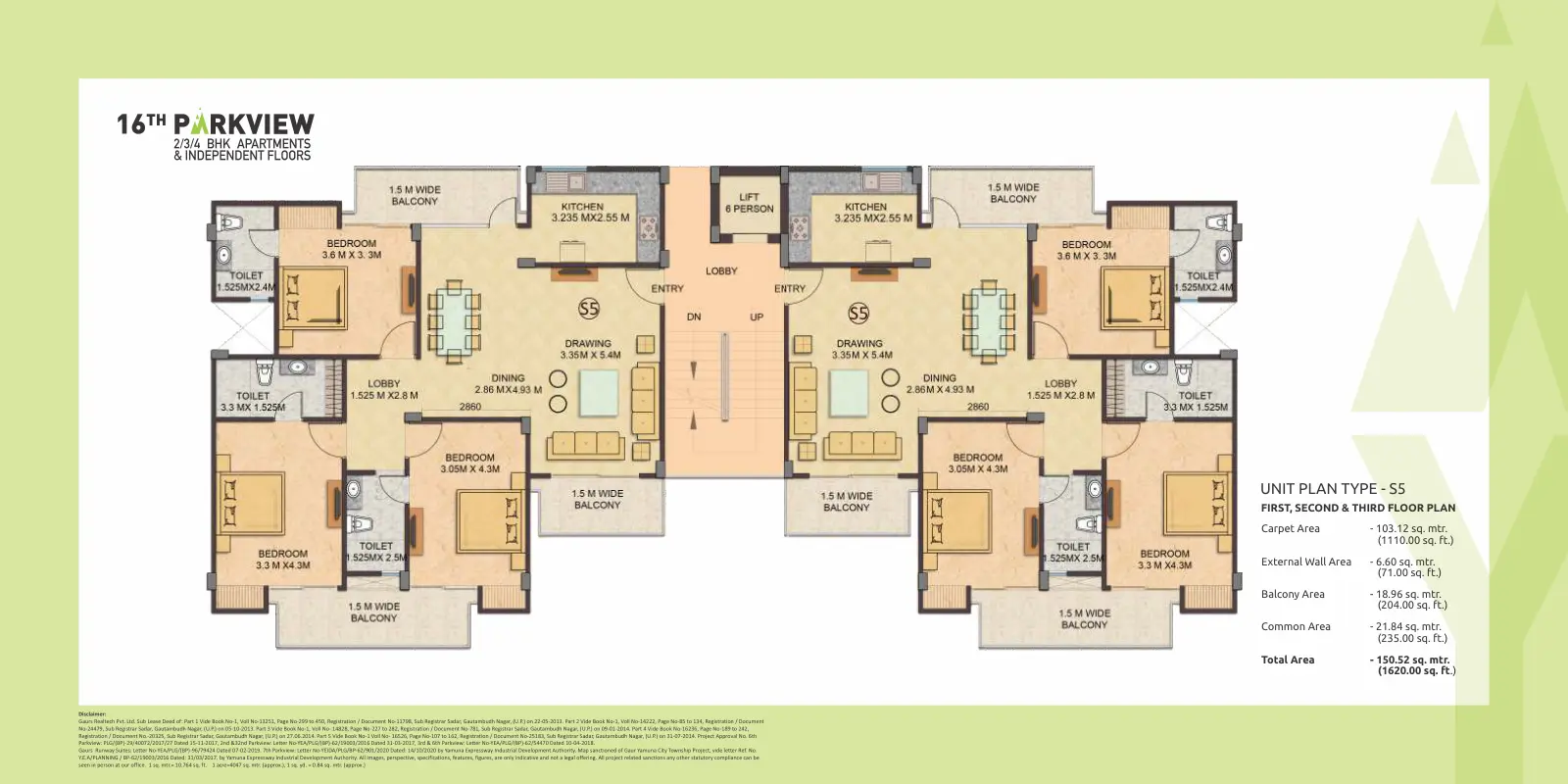 Gaurs 16th Parkview Independent Floors — floor plan 6