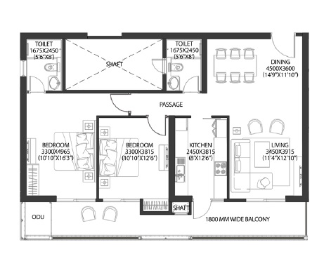 DLF One Midtown — floor plan 1