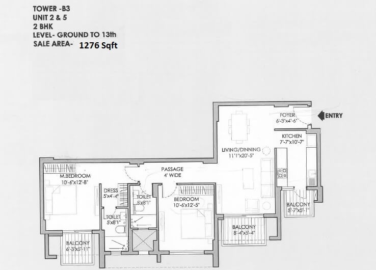 Tata La Vida Codename Gateway Select — floor plan 1