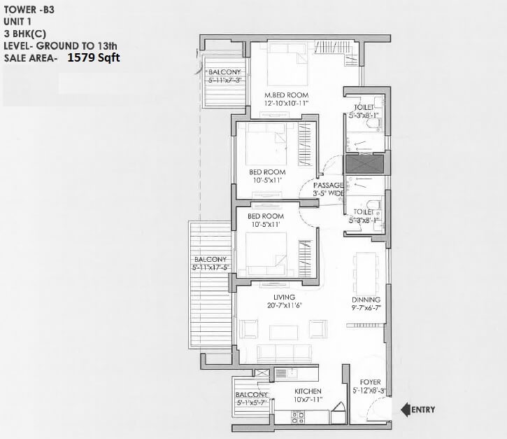 Tata La Vida Codename Gateway Select — floor plan 7