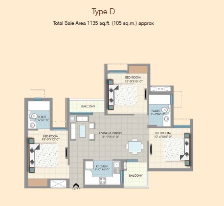SDS NRI Residency Omega II — floor plan 1