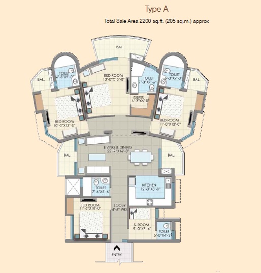 SDS NRI Residency Omega II — floor plan 3