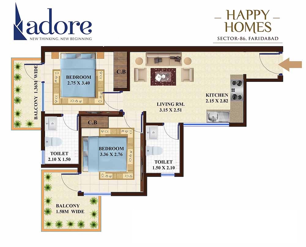 Adore Happy Homes — floor plan 1