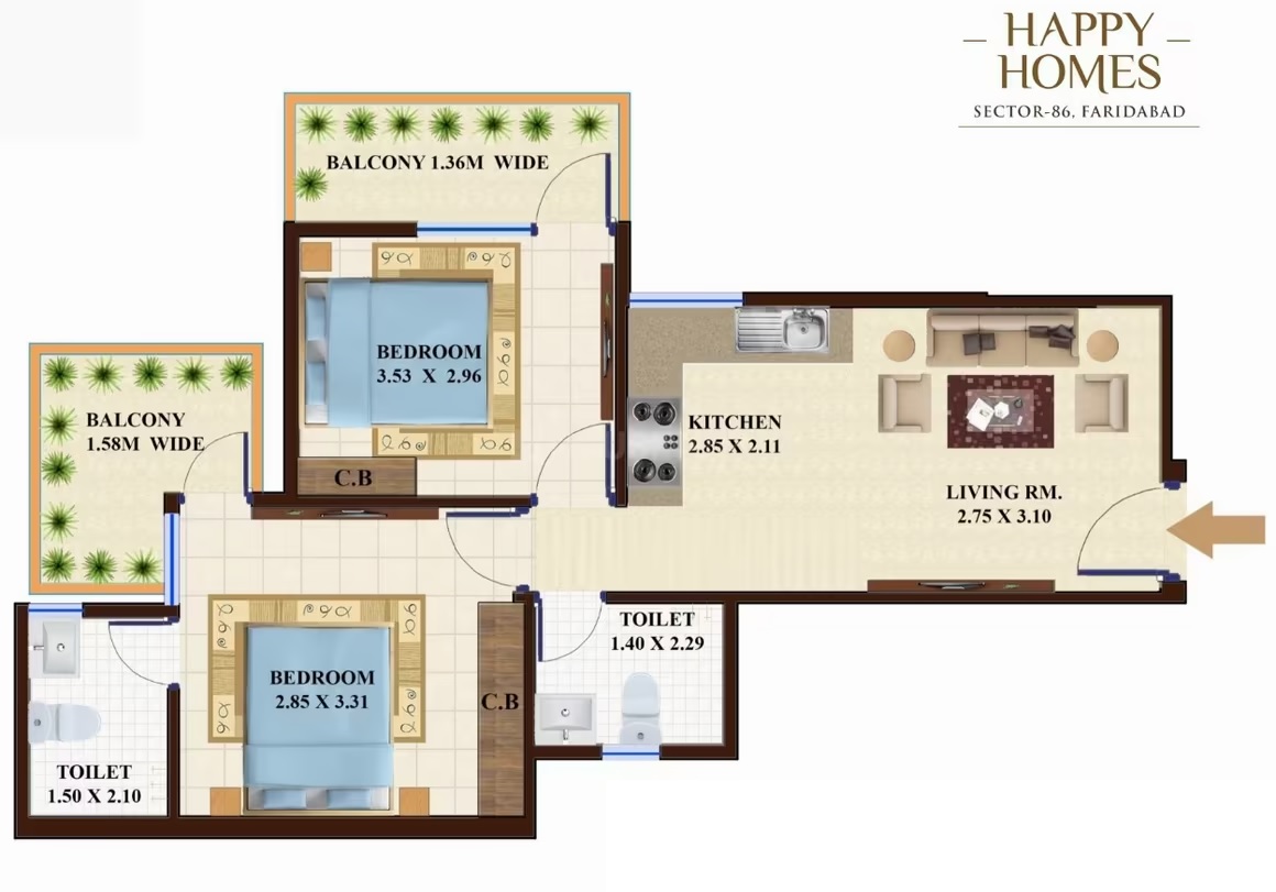 Adore Happy Homes — floor plan 2