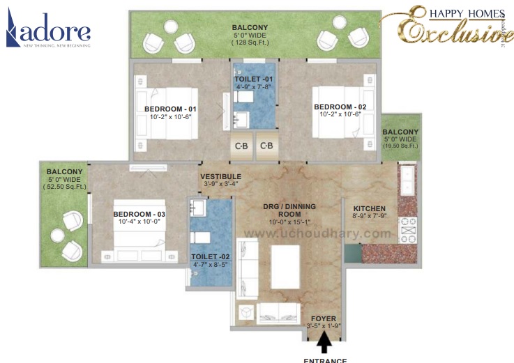 Adore Happy Homes — floor plan 3