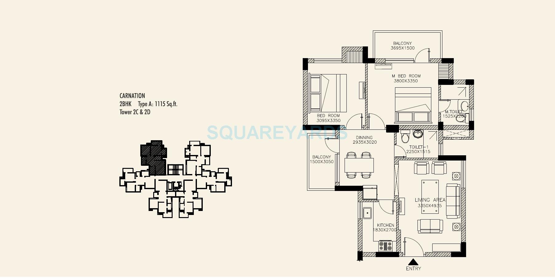 Orris Carnation Residency — floor plan 1