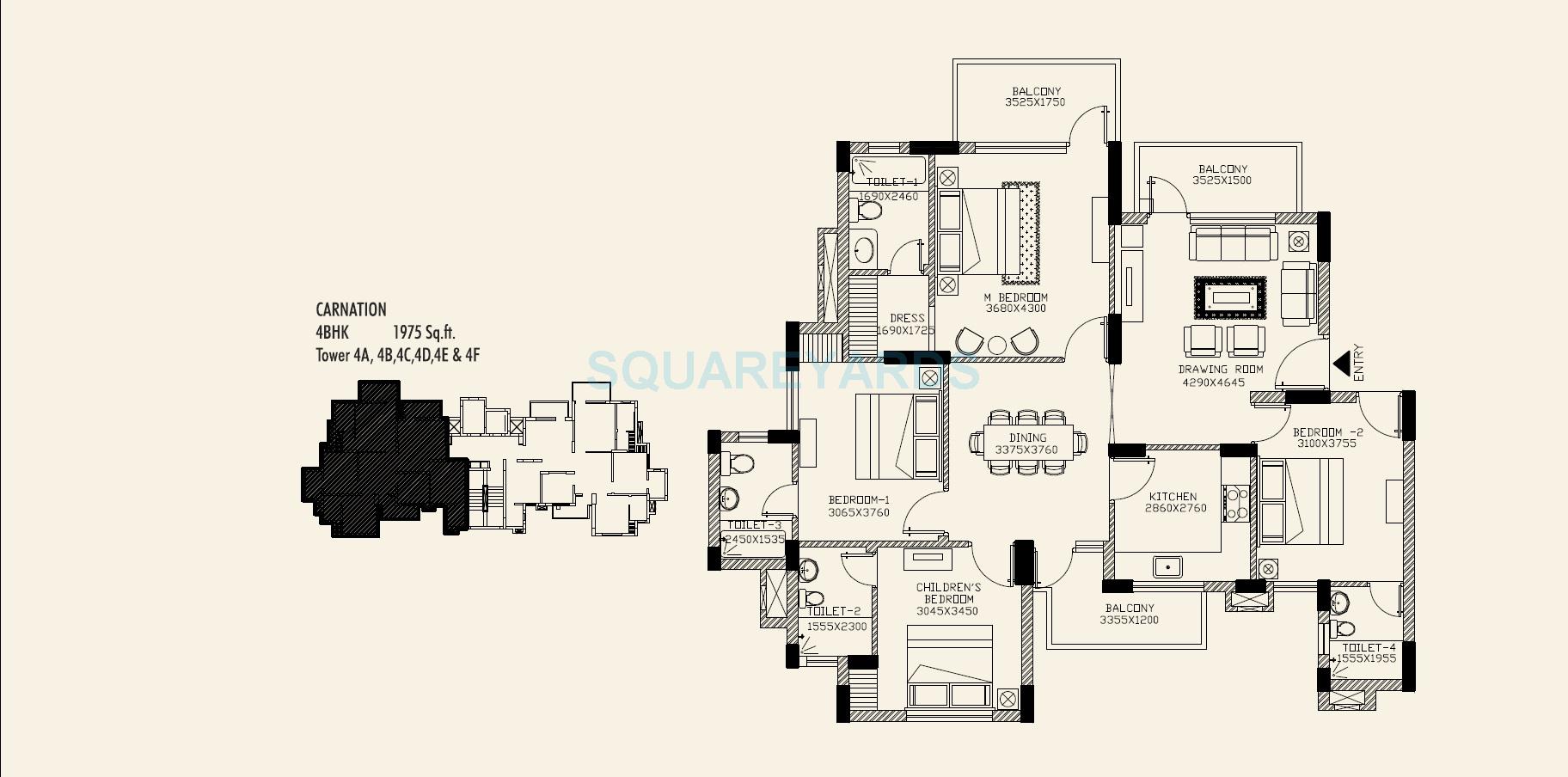 Orris Carnation Residency — floor plan 4