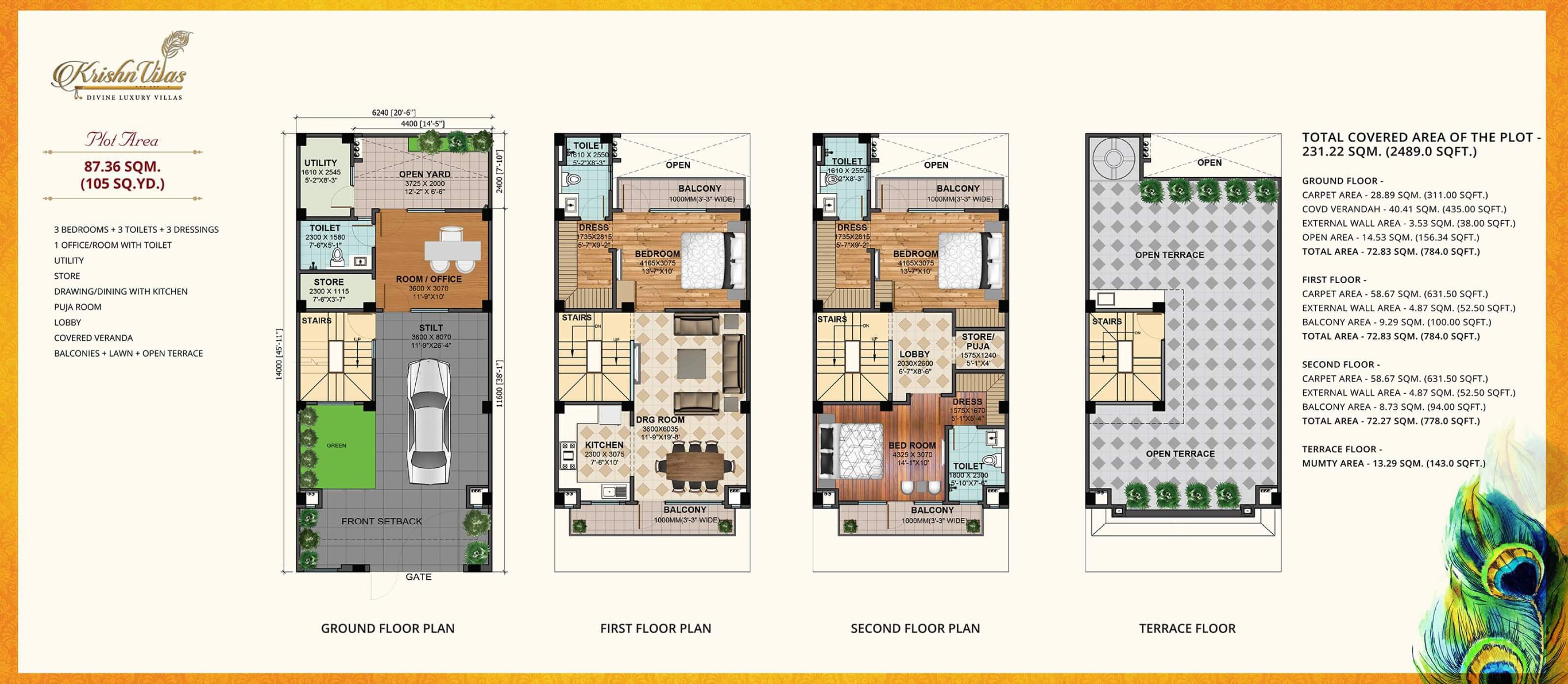 Gaur Krishnvilas — floor plan 1