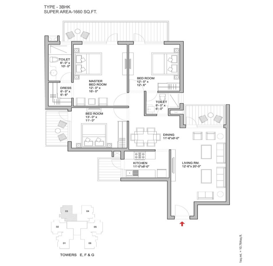 Bestech Park View Ananda — floor plan 4