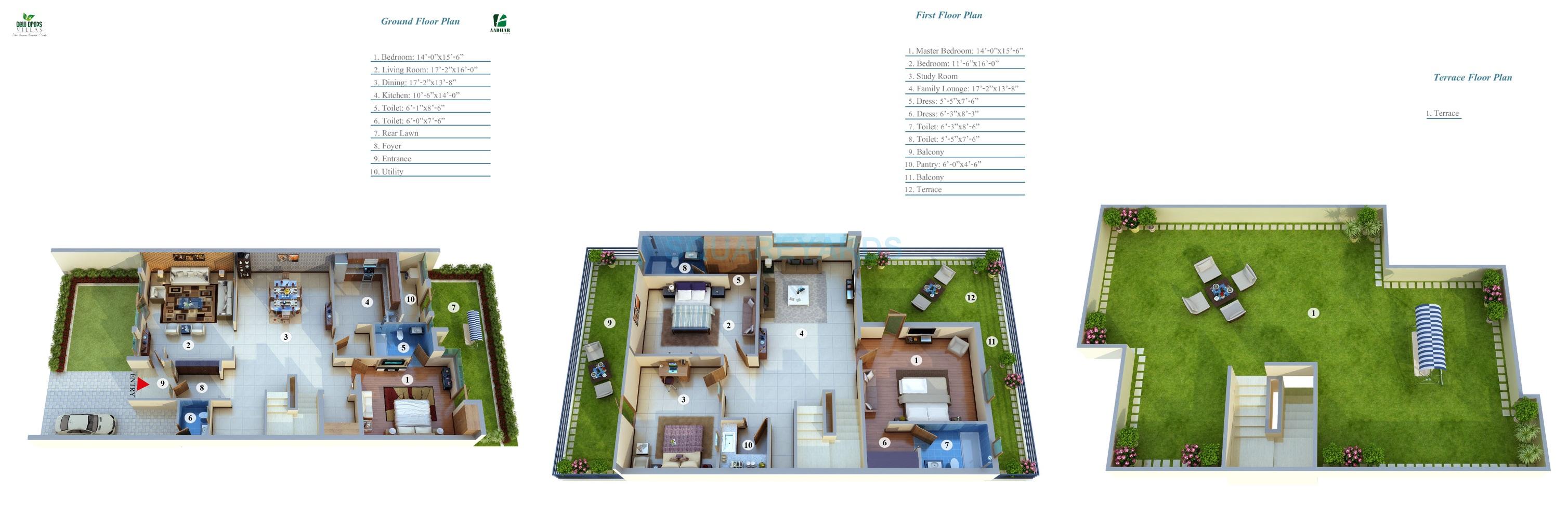 Aadhar The Buisness Capital Dew Drop — floor plan 1