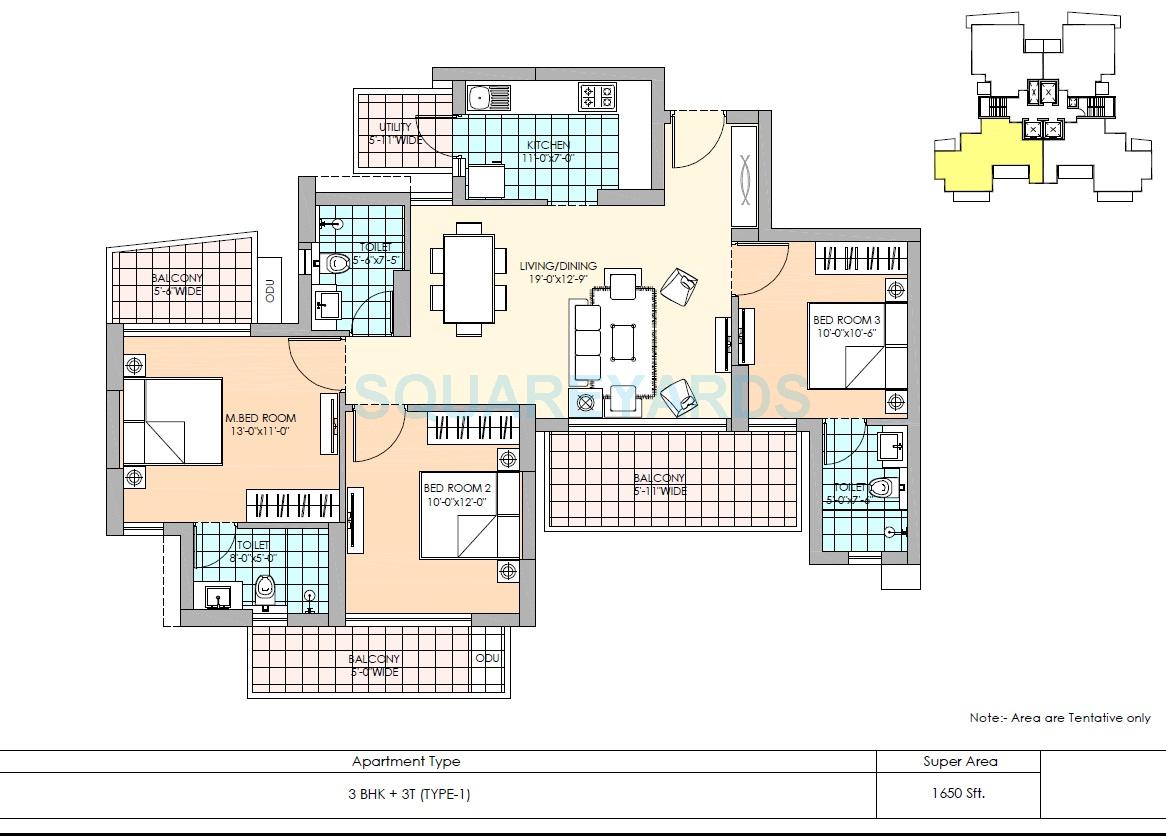 M3M Marina — floor plan 3