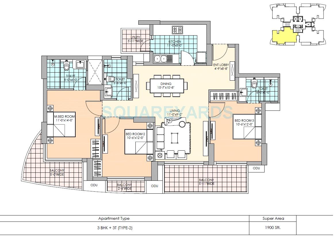M3M Marina — floor plan 4
