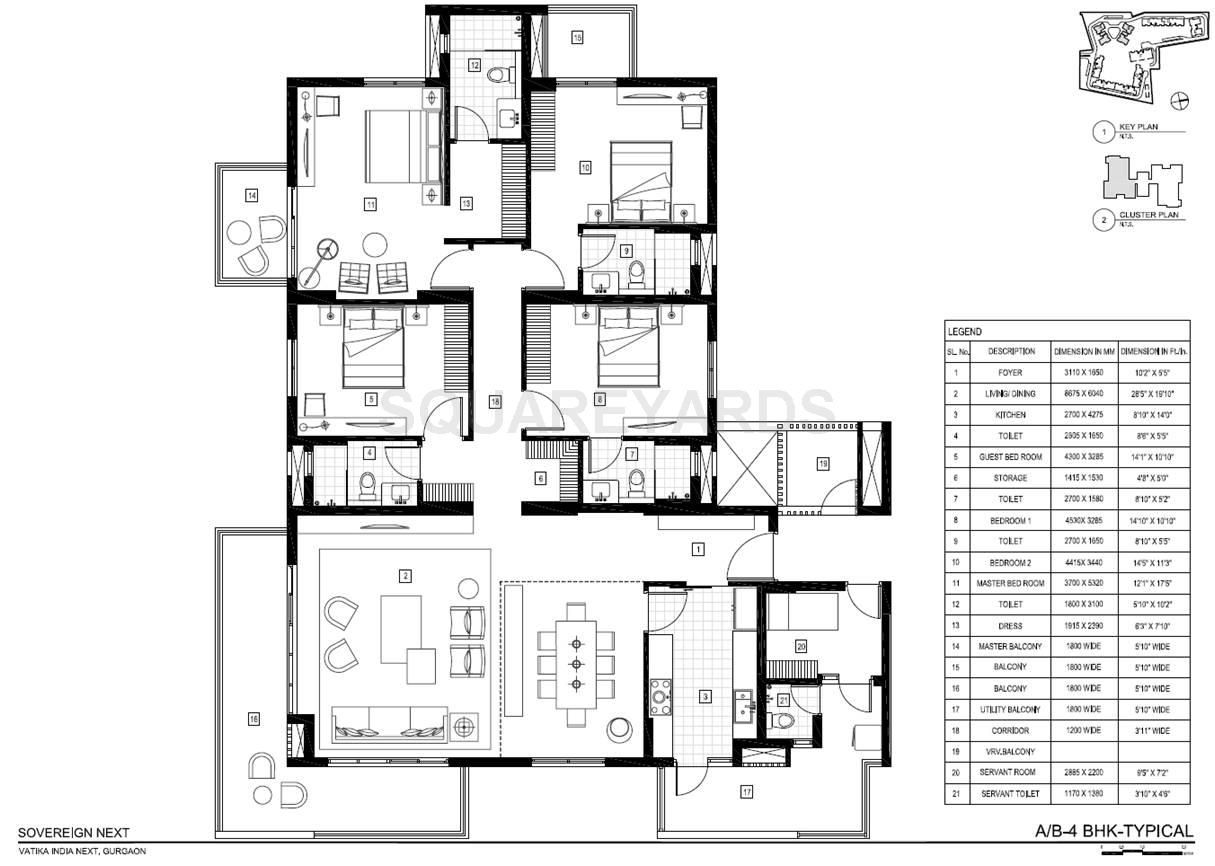 Vatika Sovereign Next — floor plan 3
