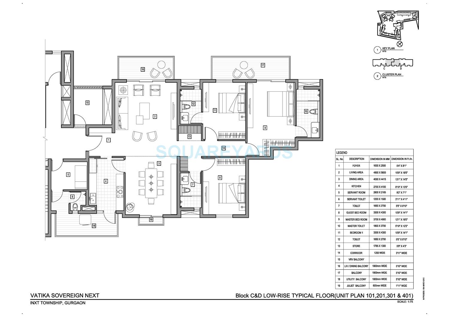 Vatika Sovereign Next — floor plan 2