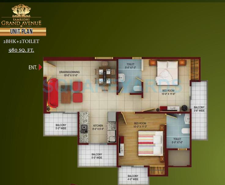 Samridhi Grand Avenue — floor plan 1
