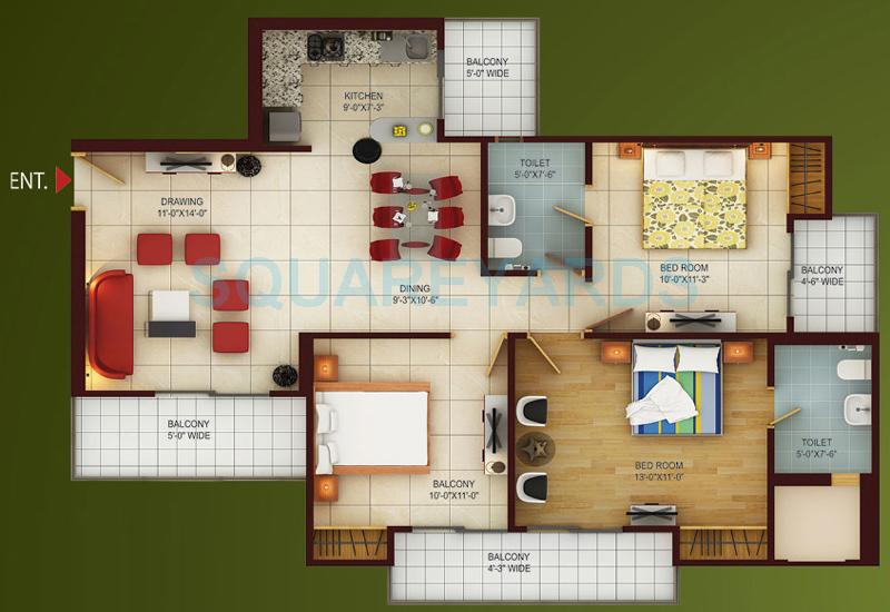 Samridhi Grand Avenue — floor plan 3