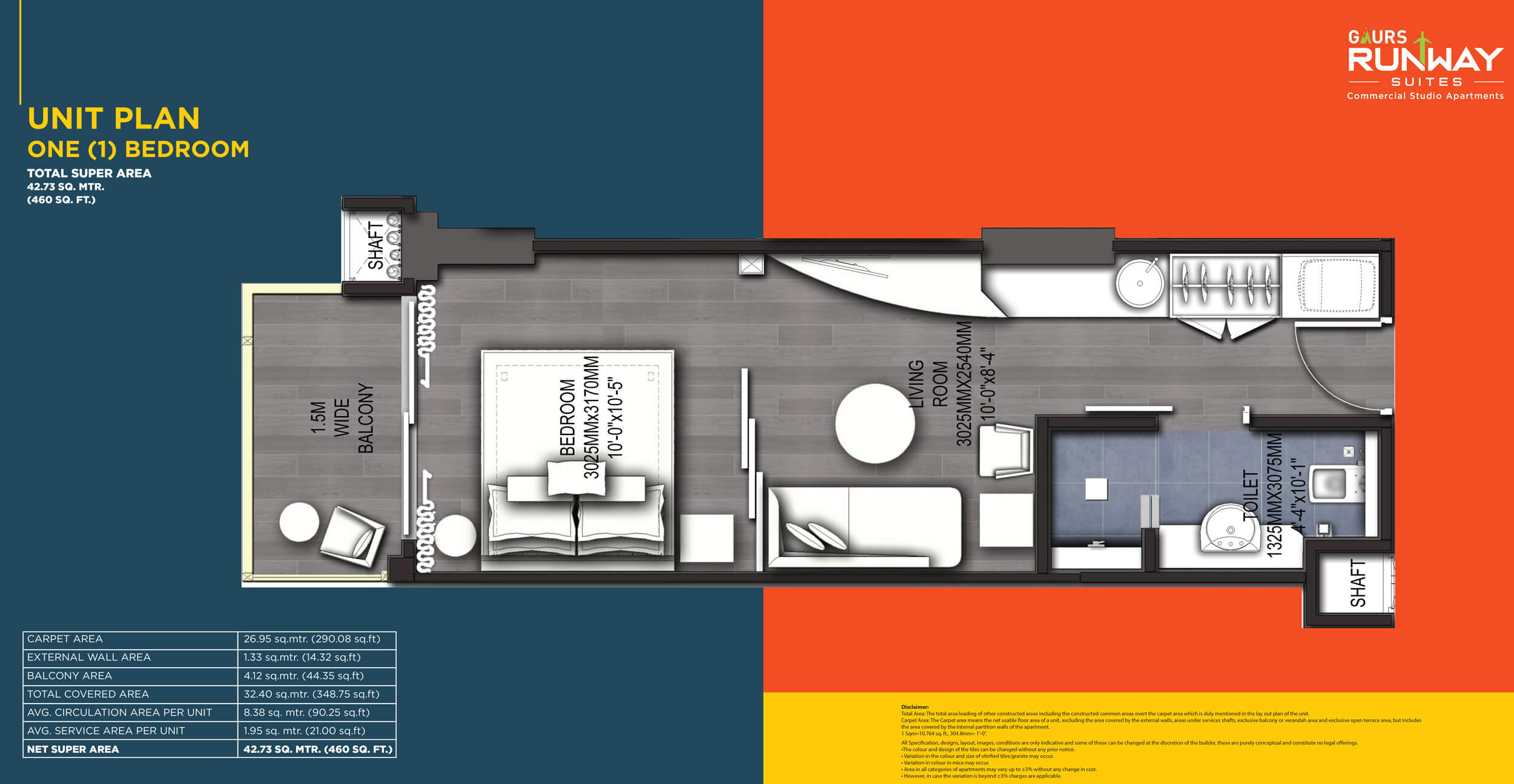 Gaur Runway Suites — floor plan 1