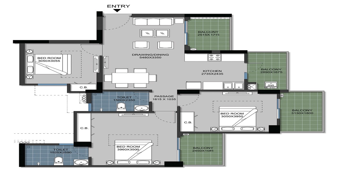 Gulshan Bellina — floor plan 3